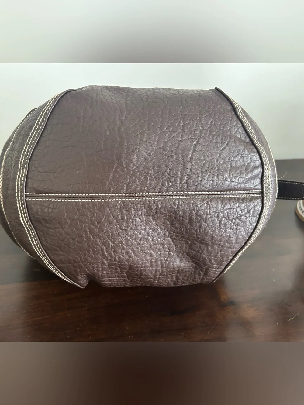 a.n.a. Brown Faux Leather Hobo Shoulder Bag Contrast Stitching Tassel NWT
